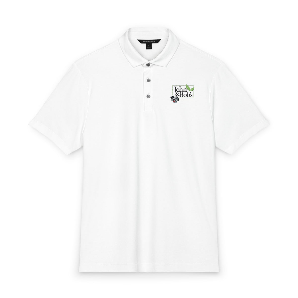 John & Bob’s® Chip Logo Performance Polo in White