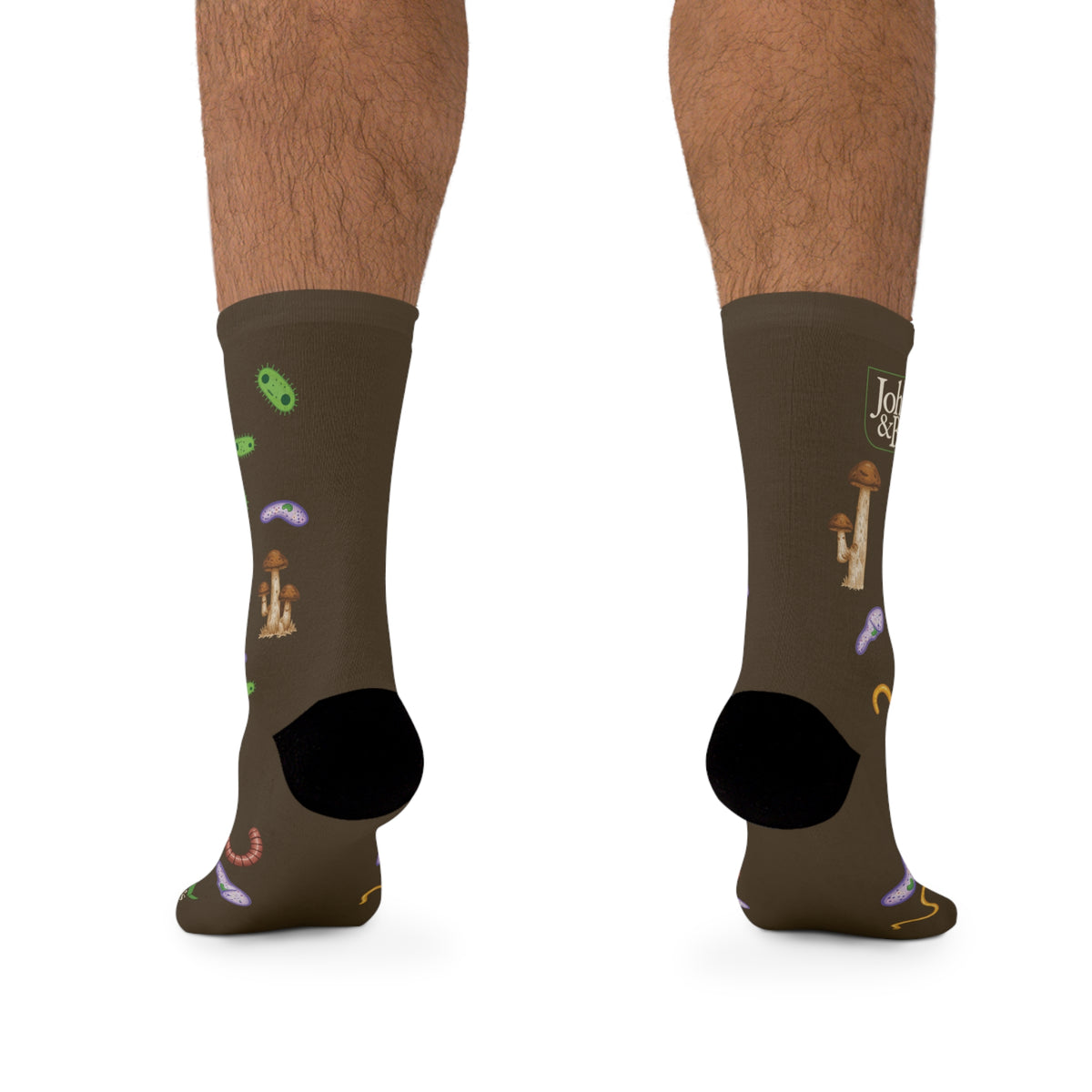 John & Bob’s® Microorganisms Crew Socks – Brown