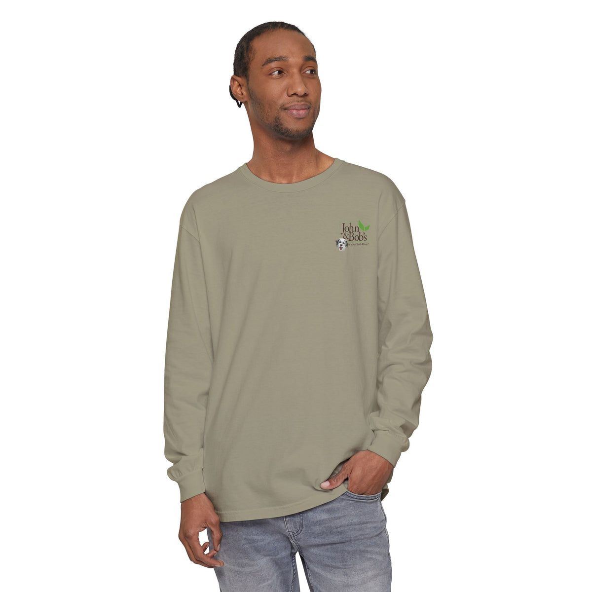 John & Bob’s® Chip Logo “Is Your Soil Alive?” Long Sleeve T-Shirt