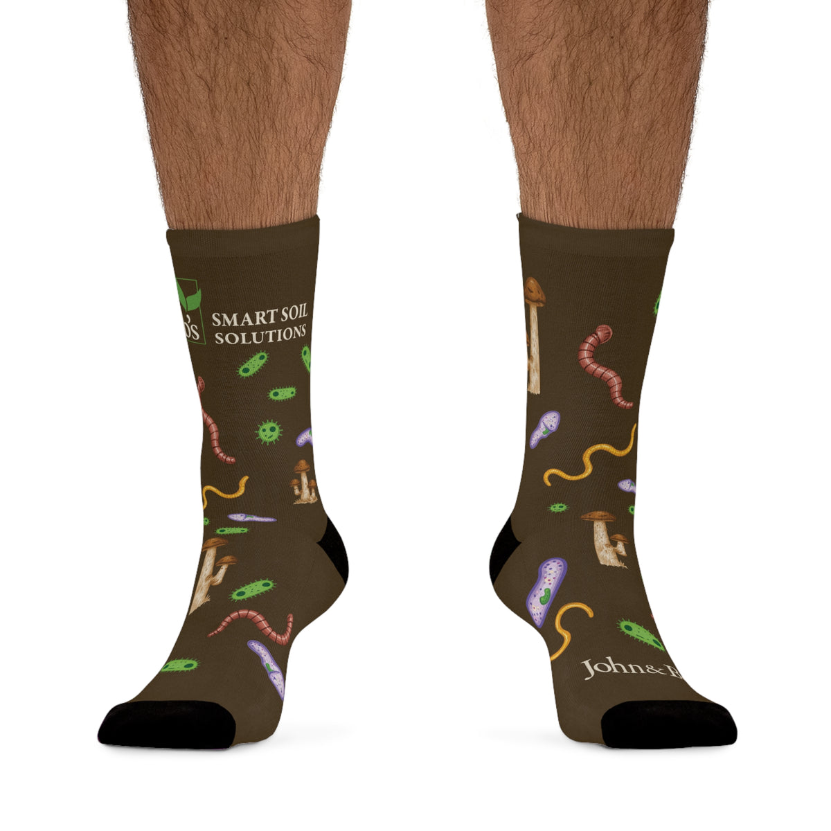 John & Bob’s® Microorganisms Crew Socks – Brown