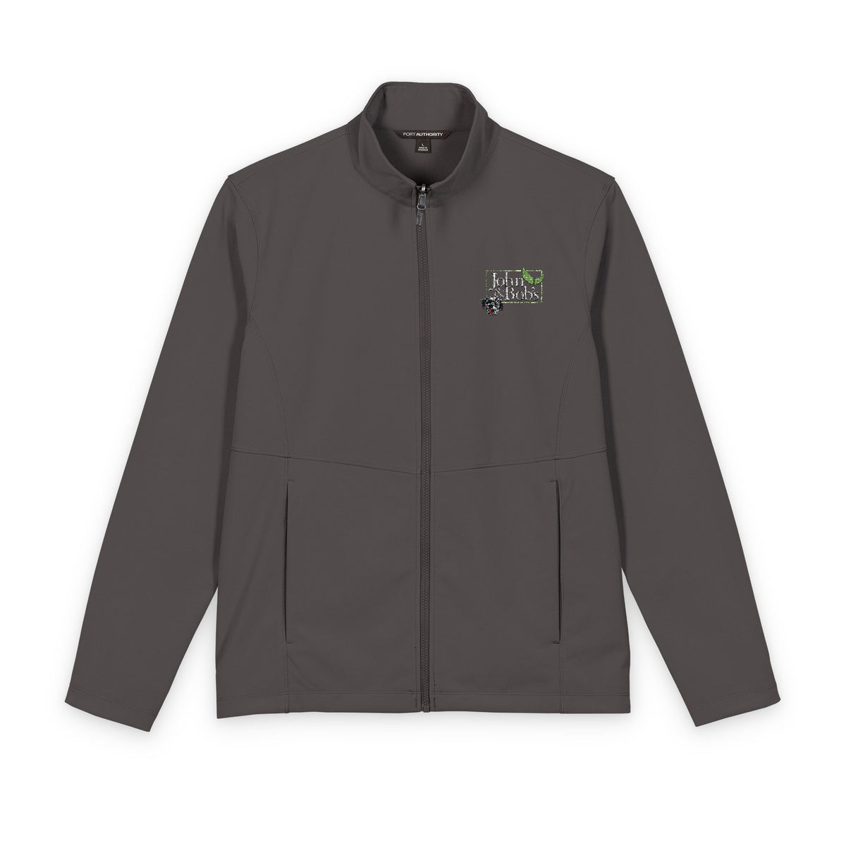 John & Bob’s® Chip Logo Embroidered Soft Shell Jacket