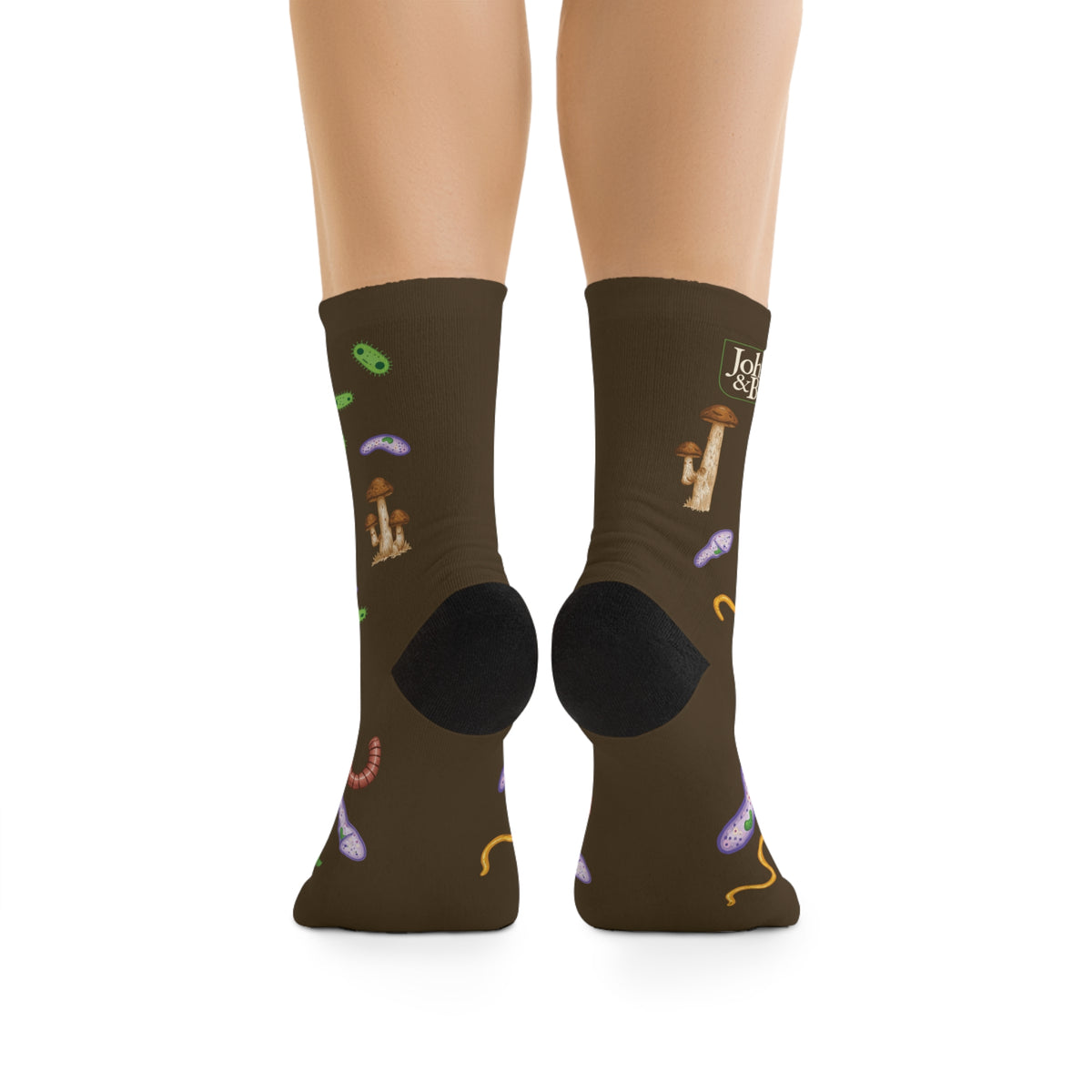 John & Bob’s® Microorganisms Crew Socks – Brown