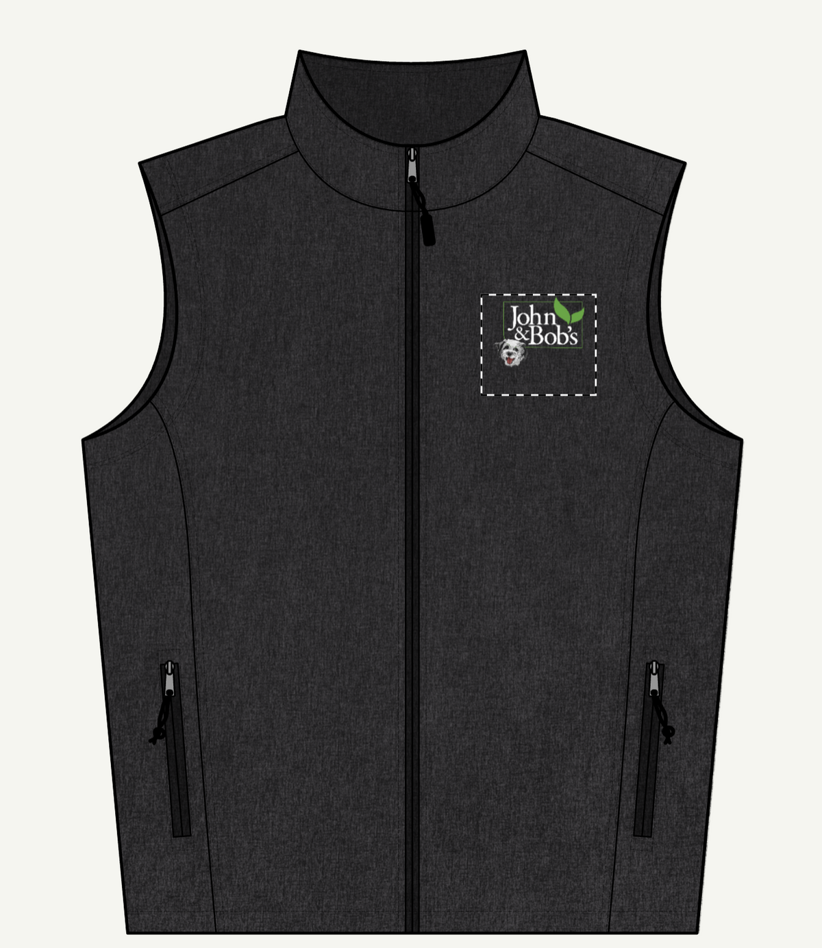 John & Bob’s® Chip Logo Embroidered Soft Shell Vest