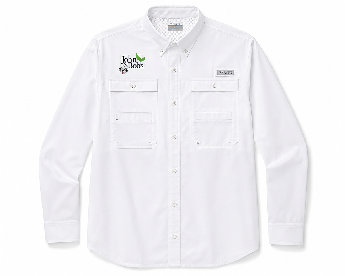John & Bob’s® Chip Logo Embroidered Columbia Long Sleeve Shirt