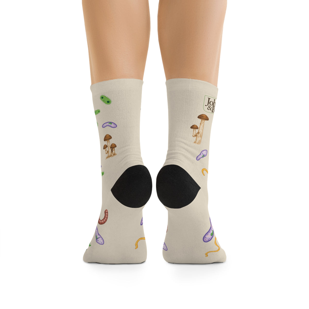 John & Bob’s® Microorganisms Crew Socks – Natural
