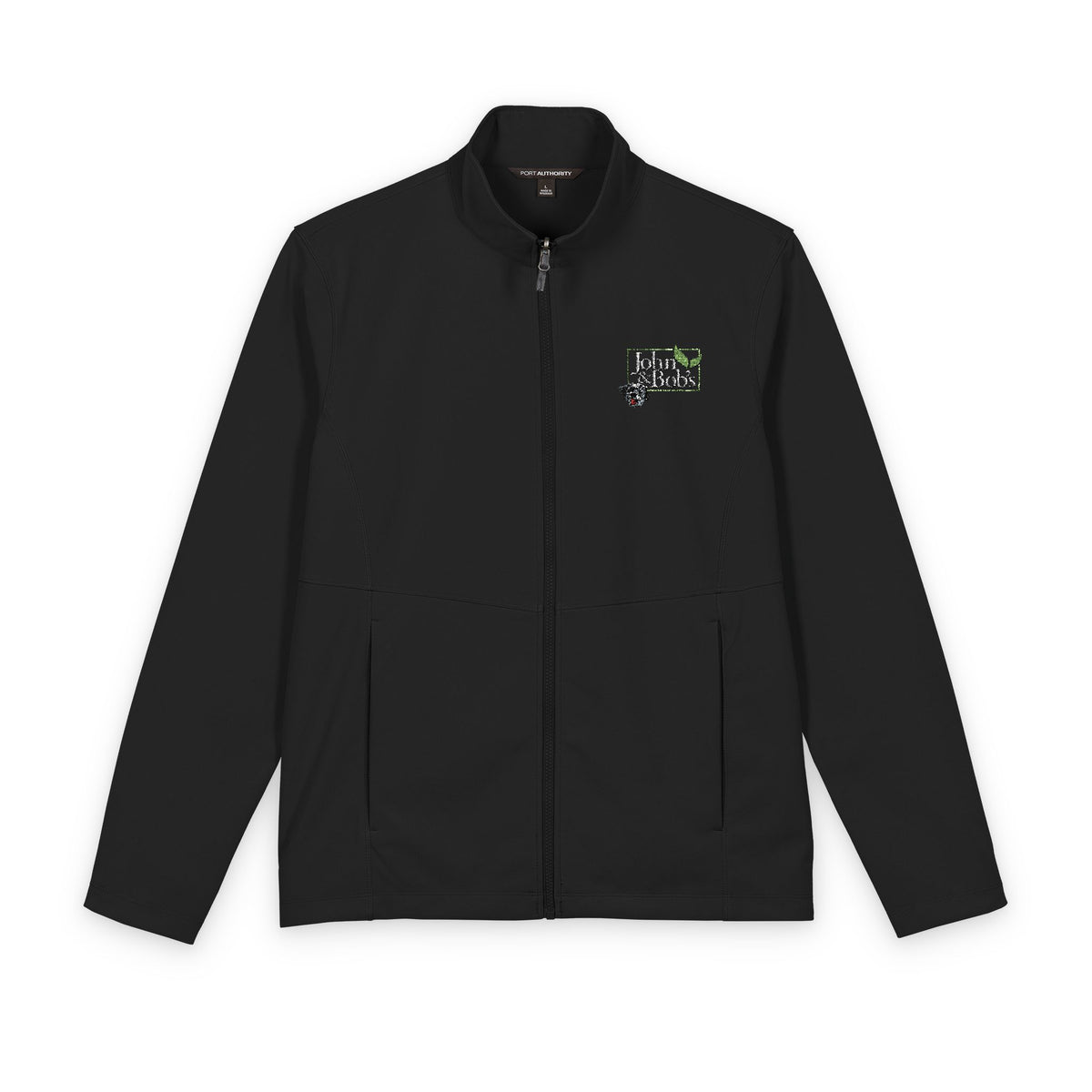 John & Bob’s® Chip Logo Embroidered Soft Shell Jacket