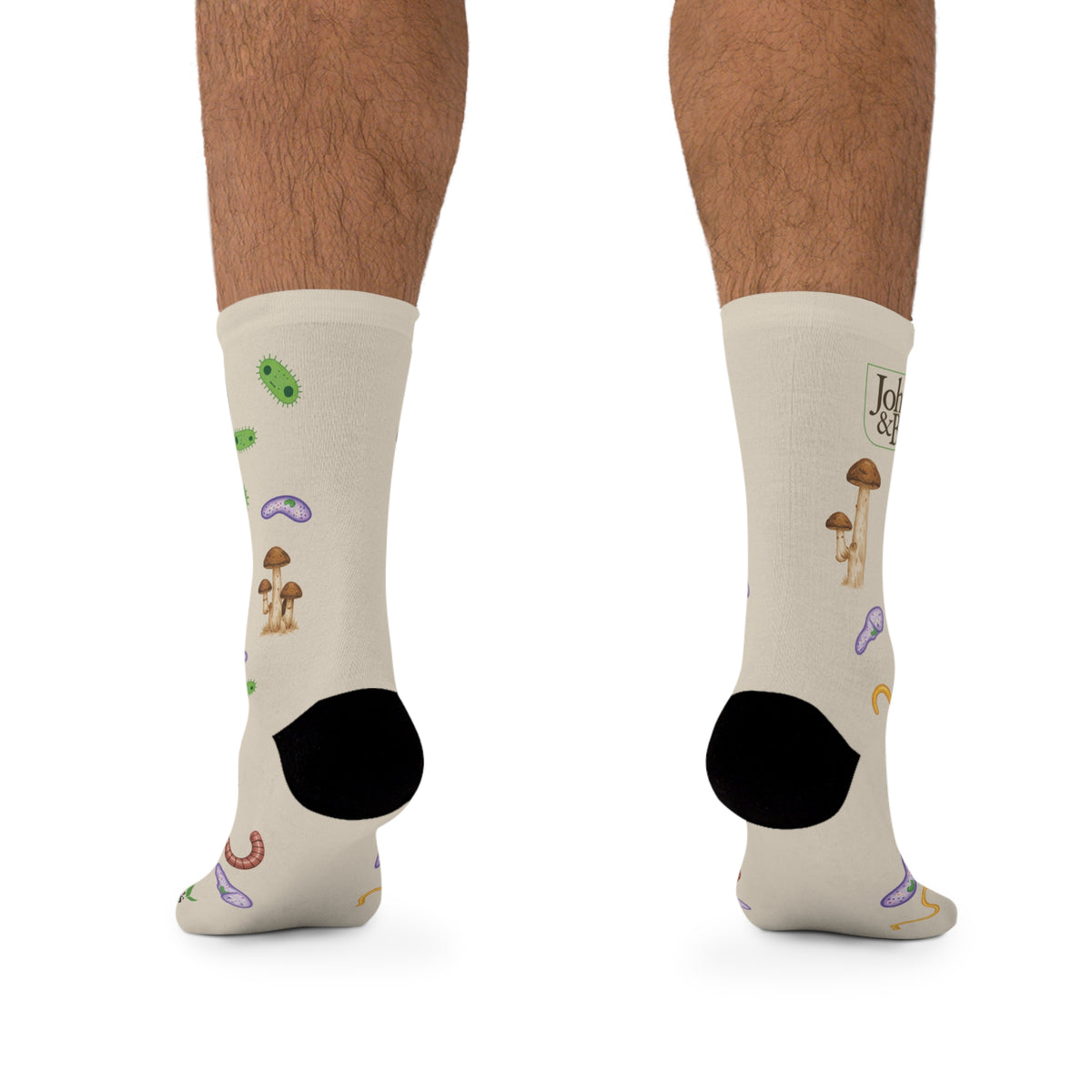John & Bob’s® Microorganisms Crew Socks – Natural