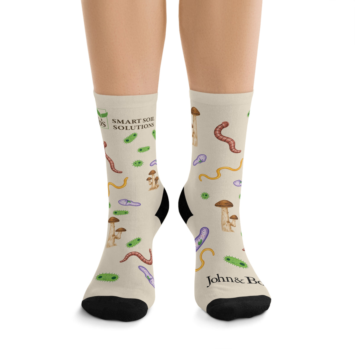 John & Bob’s® Microorganisms Crew Socks – Natural