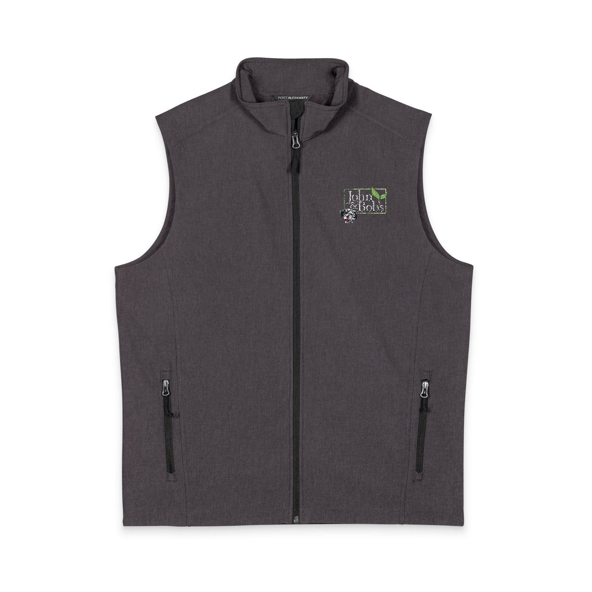 John & Bob’s® Chip Logo Embroidered Soft Shell Vest